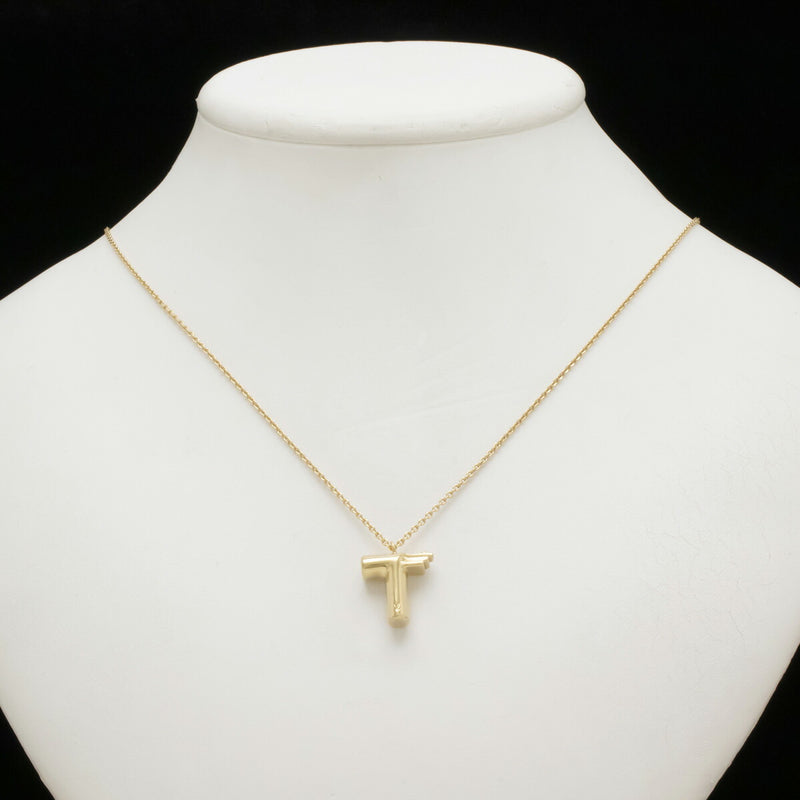 LOUIS VUITTON Louis Vuitton Necklace & ME T Initial Alphabet Pendant GP Gold M61075