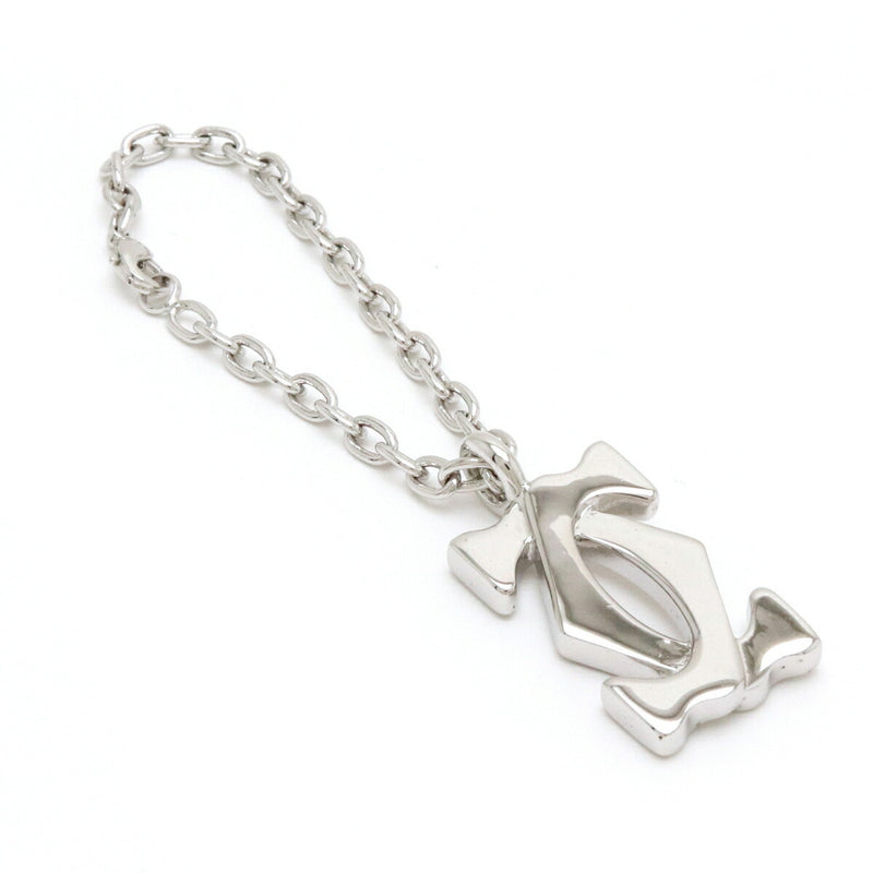 Cartier 2C Motif Charm Bag Keychain Silver Color T220190