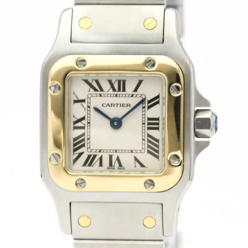 Cartier Santos Galbee Quartz Stainless SteelYellow Gold (18K) Womens Dress/Formal W20012C4