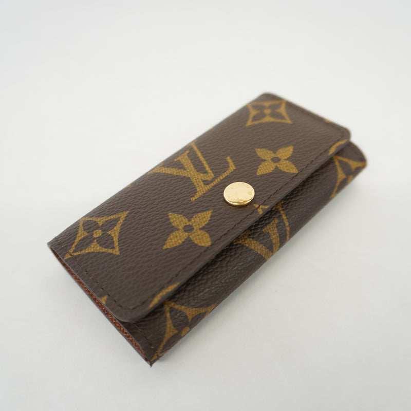 Auth Louis Vuitton Monogram Multicles4 M62631 MenWomenUnisex Key Case