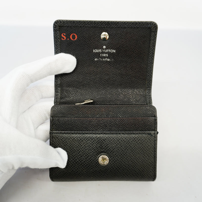 Auth Louis Vuitton Taiga Porto Monesergei M32562 Mens Coin Purse/coin Case
