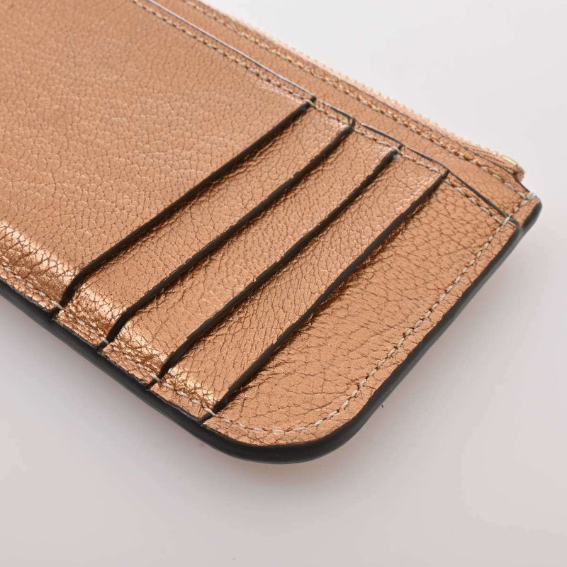 Chlo Leather Card Case Gold