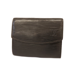 Auth Louis Vuitton Epi Porto Monesampur M63412 Mens Coin Purse/coin Case Noir