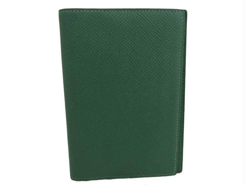 Hermes Notebook Cover Green Leather Agenda Ladies