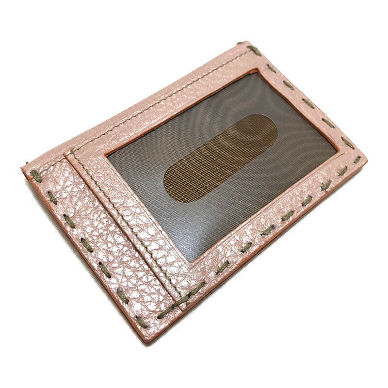 FENDI selleria card case pass leather pink ladies with box 7M0145