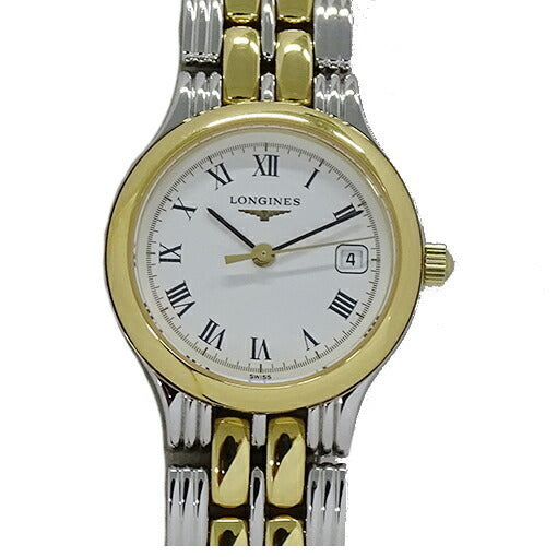 Longines LONGINES L5.149.3 Watch Ladies Date Stainless SS GP Combination Round