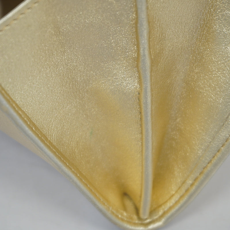 Auth Cartier Bifold Long Wallet Womens Leather Long Wallet (bi-fold) Gold