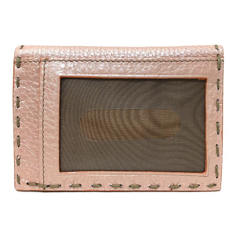 FENDI selleria card case pass leather pink ladies with box 7M0145