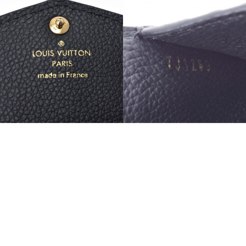 LOUIS VUITTON Monogram Amplant Pochette Cle Coin Purse Noir M60633 Ladies Leather Case