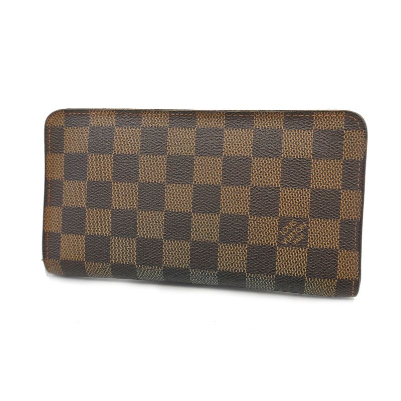 Auth Louis Vuitton Damier Porte Monnaie Zippe N61728 MenWomenUnisex Long Wallet (bi-fold)
