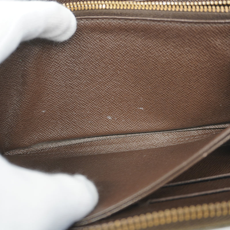 Auth Louis Vuitton Damier Zippy Wallet N60015 MenWomenUnisex Long Wallet (bi-fold)