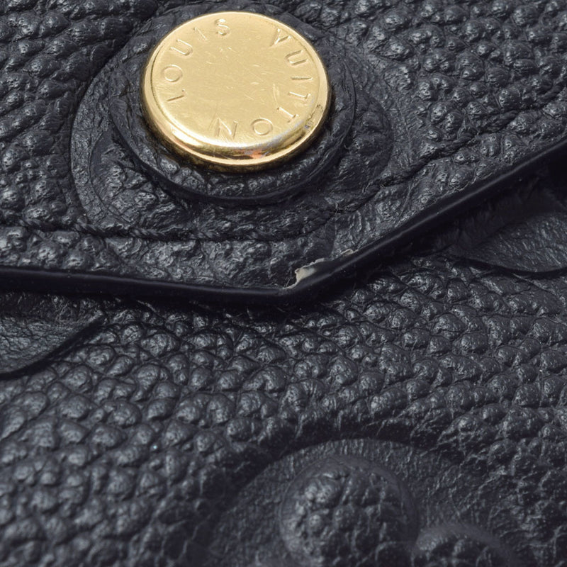 LOUIS VUITTON Monogram Amplant Pochette Cle Coin Purse Noir M60633 Ladies Leather Case