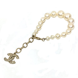 CHANEL 4308 Chanel Coco Mark Pearl Bracelet Champagne Gold A86499 18A