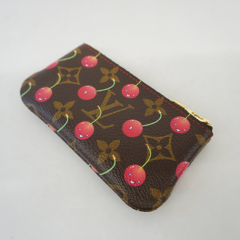Auth Louis Vuitton Monogram Cherry Pochette Clef M95042 Womens Coin Case