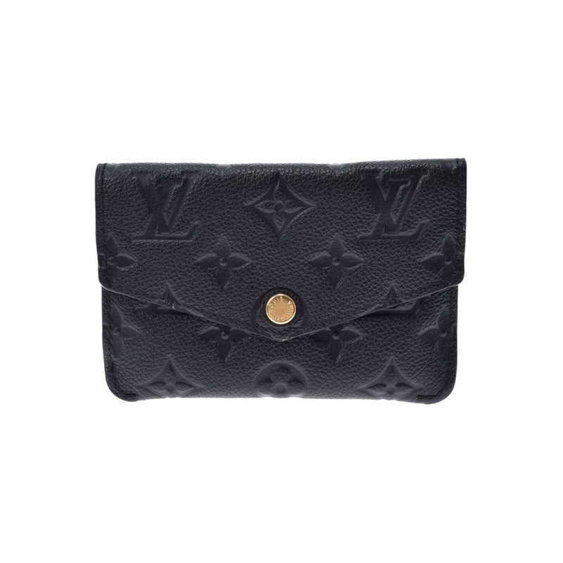 LOUIS VUITTON Monogram Amplant Pochette Cle Coin Purse Noir M60633 Ladies Leather Case