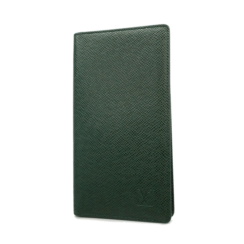 Auth Louis Vuitton Taiga Porte Valeurs Cartes Credit M30394 Mens Long Wallet