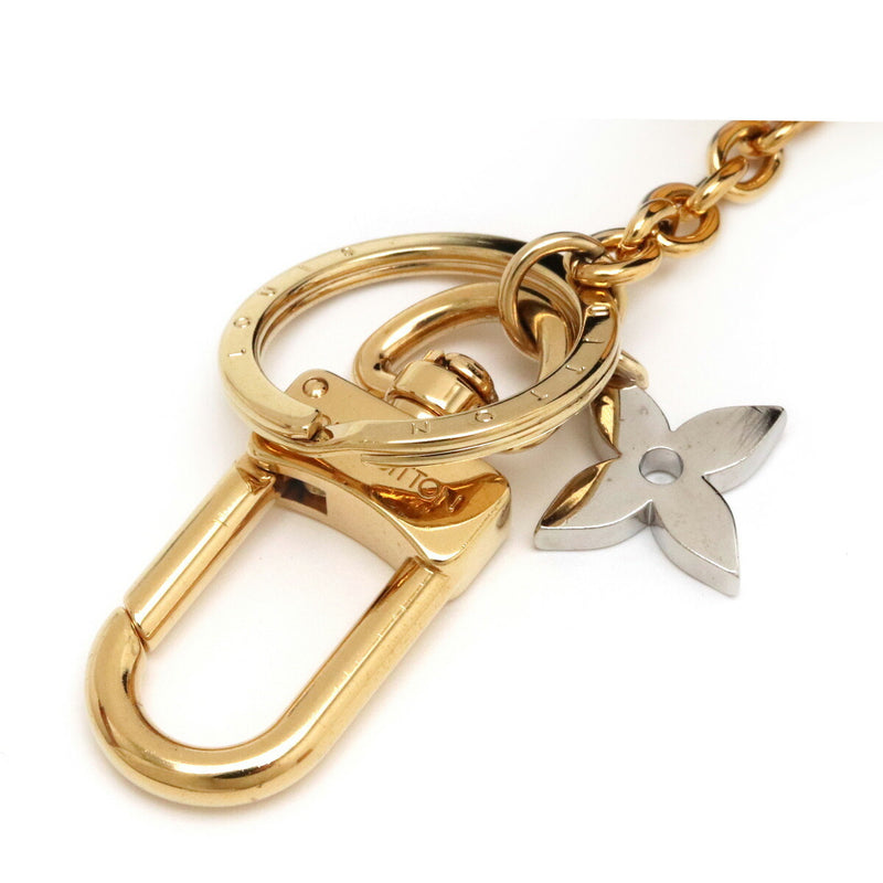 Louis Vuitton charm bubble V bag key chain ring black mink M00008