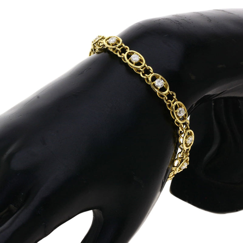 Van Cleef & Arpels Diamond Bracelet K18 Yellow Gold Ladies