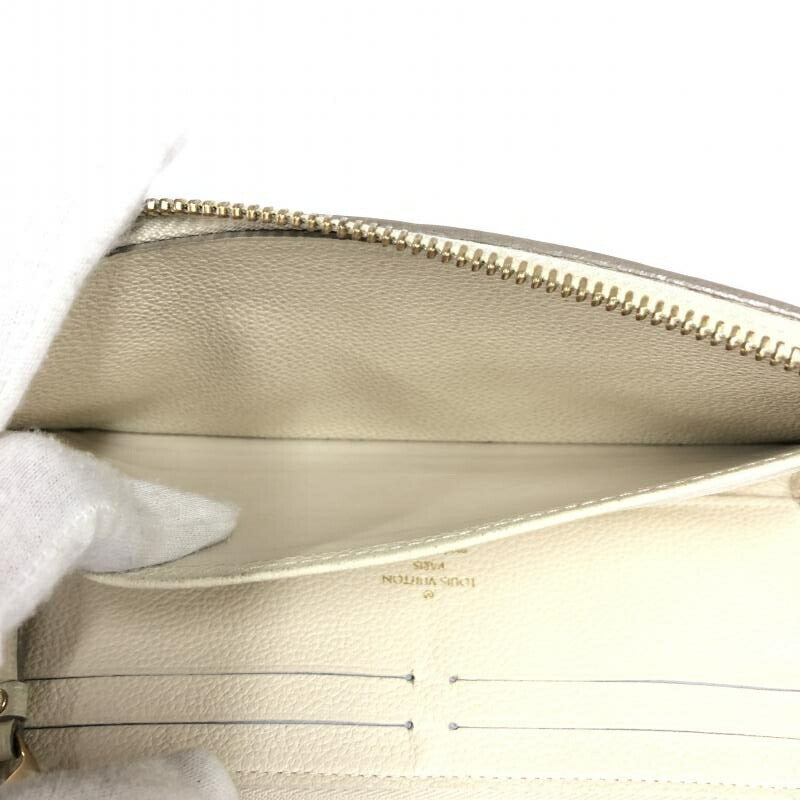 LOUIS VUITTON Louis Vuitton M93437 Portofeuil Scretlon Monogram Amplant White Round Wallet