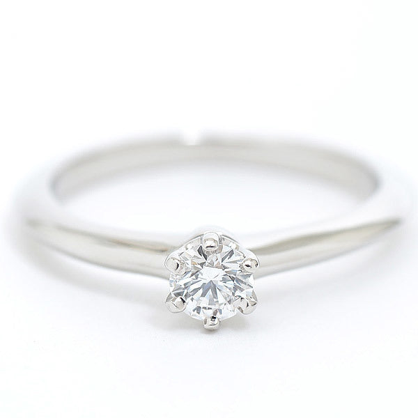 Tiffany Solitaire Diamond Ring Pt950 D0.19ct No. 8