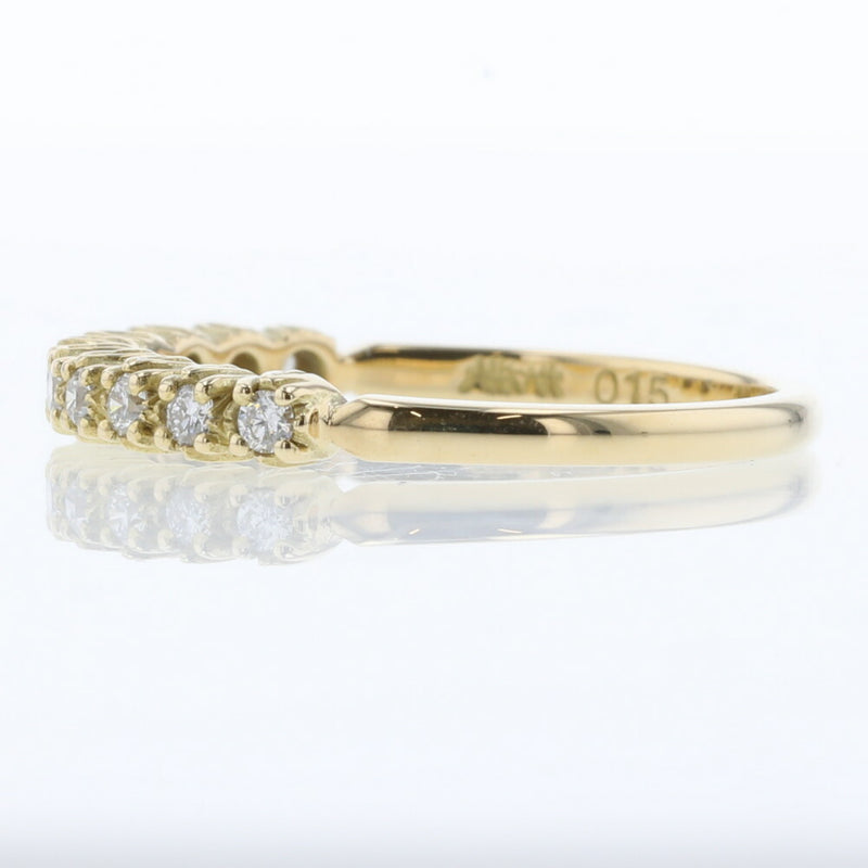 Aker Ring Half Eternity Diamond 10P 0.15ct K18 Yellow Gold Ladies AHKAH K10219113