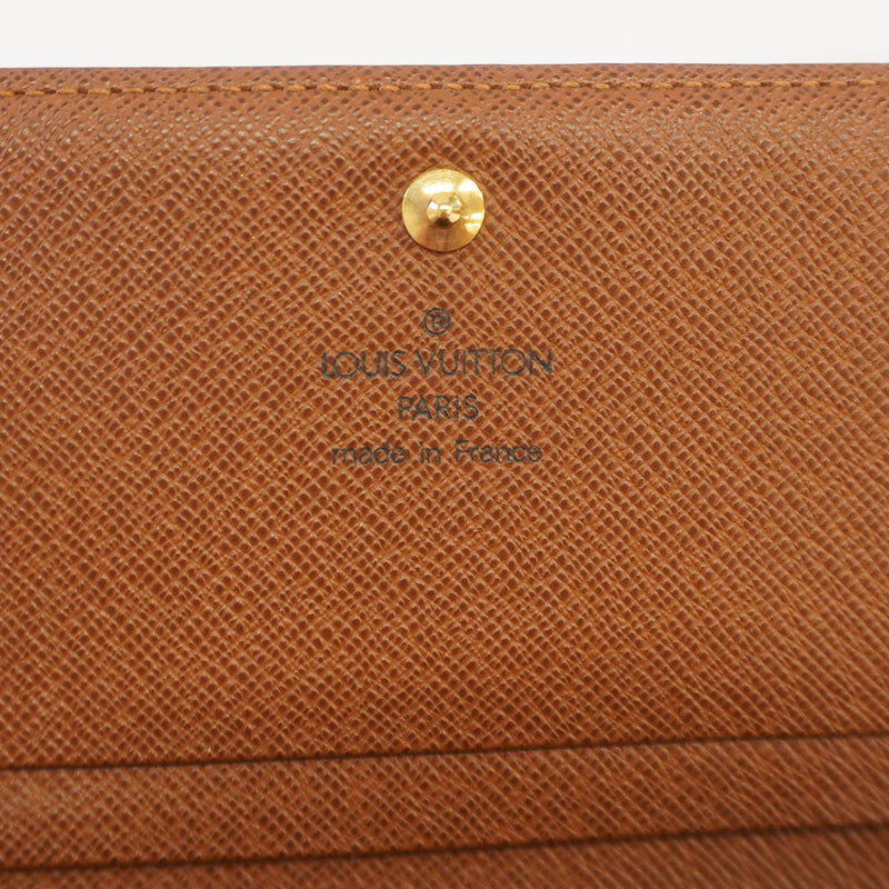 Auth Louis Vuitton Monogram Portofeuil Tresor M61736 MenWomenUnisex Wallet (bi-fold)