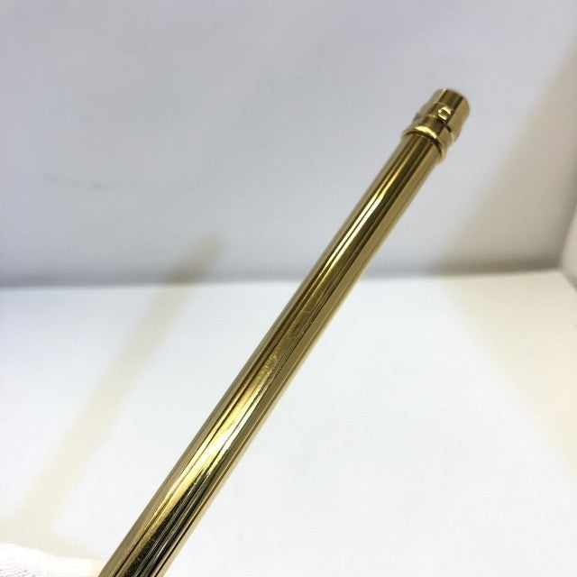 Cartier Ballpoint Pen Santos de Godron Motif OP000060 Gold Ink Black M Men Women