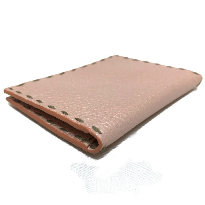 FENDI selleria card case pass leather pink ladies with box 7M0145