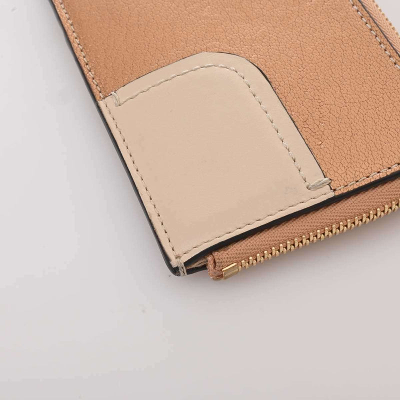 Chlo Leather Card Case Gold