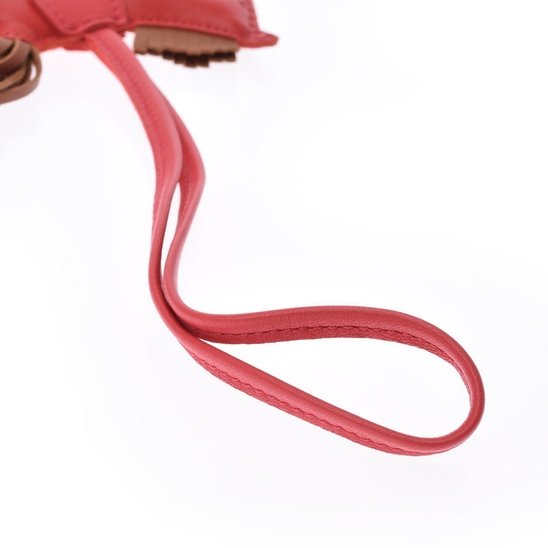 HERMES Hermes Rodeo PM Horse Motif Bag Charm Rouge Coo / Pivoinne Cigar A Engraved (around 2017) Unisex Anyomiro Keychain Shindo