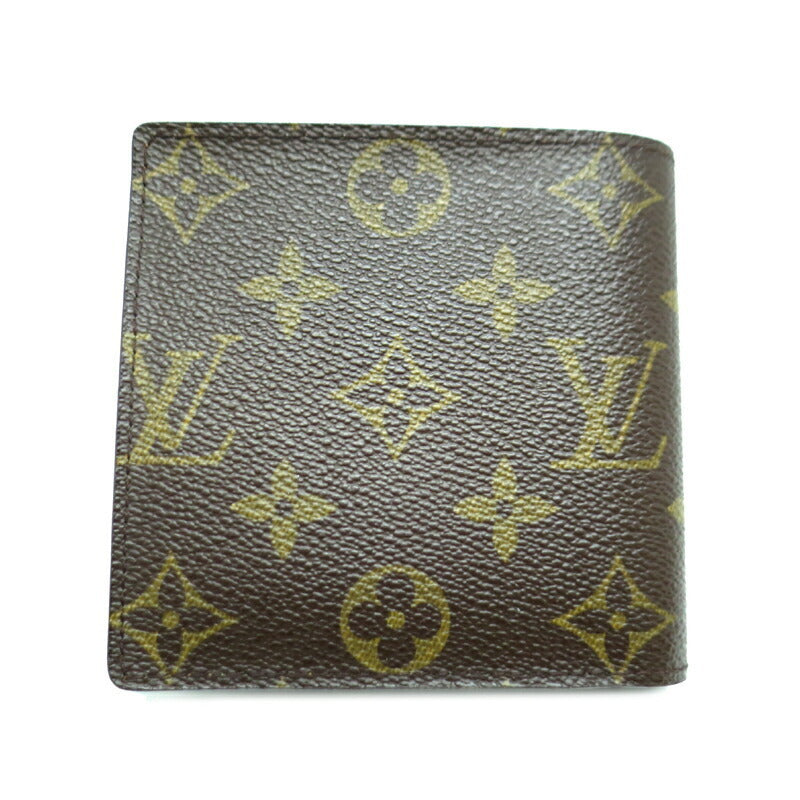 Louis Vuitton Portofeuil Marco Mens Bi-Fold Wallet M61675 Monogram Canvas Brown