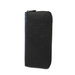 Auth Louis Vuitton Monogram Shadow Zippy Wallet Vertical M62902 Mens Long Wallet (bi-fold) Noir