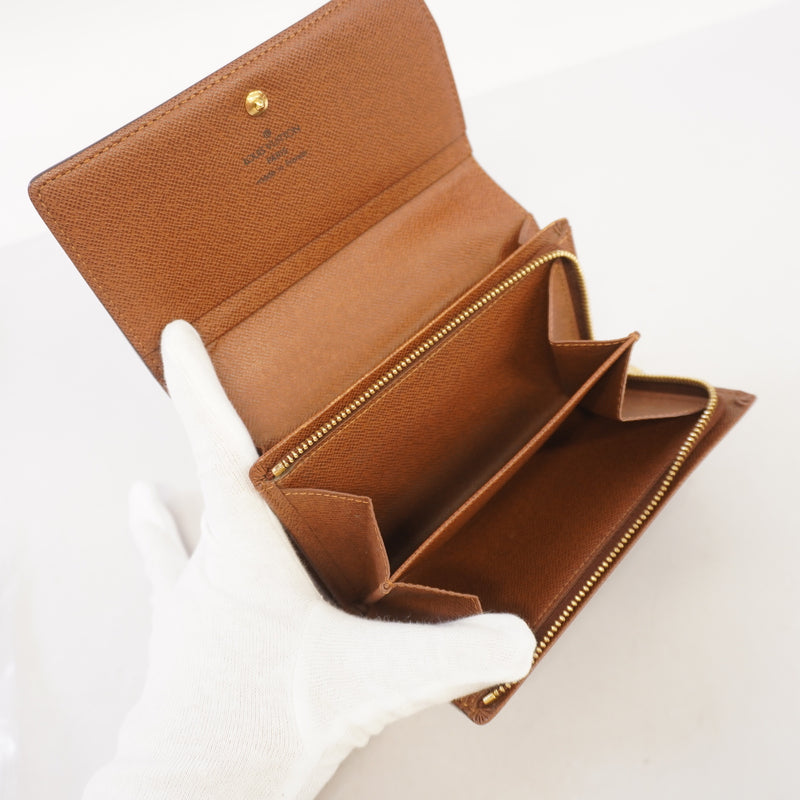 Auth Louis Vuitton Monogram Portofeuil Tresor M61736 MenWomenUnisex Wallet (bi-fold)