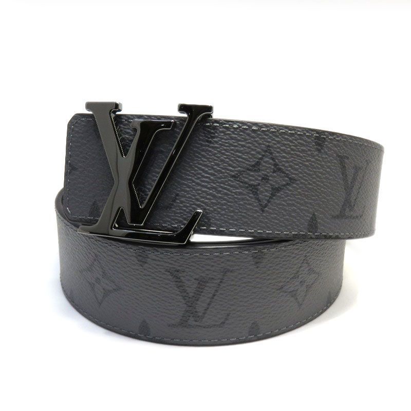 LOUIS VUITTON Monogram Eclipse Reverse Saint Tulle LV Initial 40MM Reversible Belt M0258