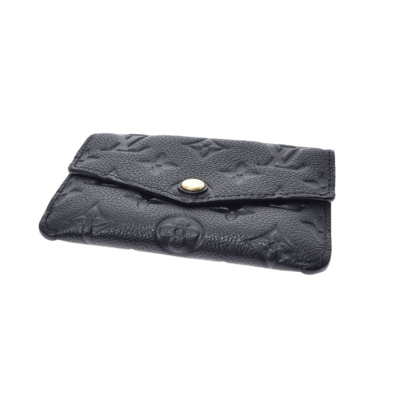 LOUIS VUITTON Monogram Amplant Pochette Cle Coin Purse Noir M60633 Ladies Leather Case