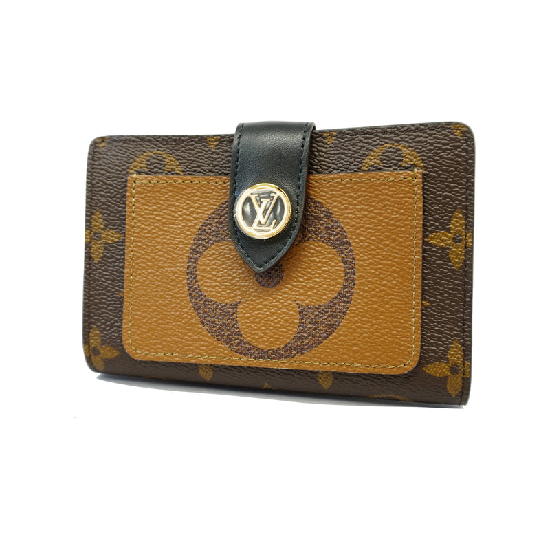 Auth Louis Vuitton Monogram Reverse Portofeuil Juliet M69432 Womens Wallet