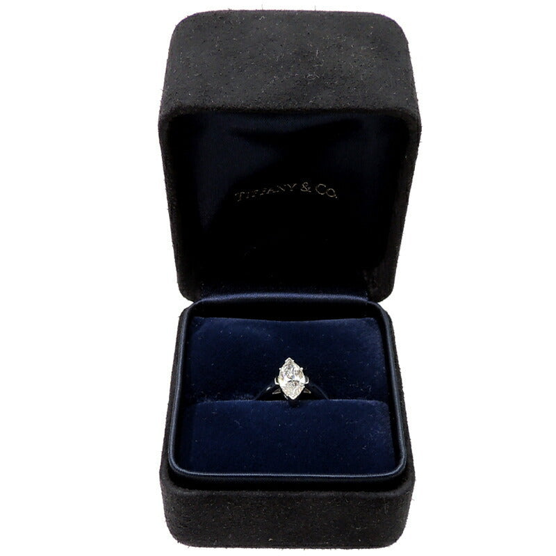 Tiffany Pt950 1.14ct Marquis Diamond Ladies Ring / Platinum No. 12