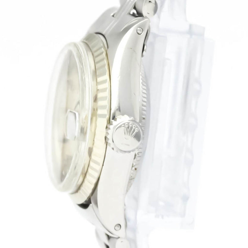 ROLEX Oyster Perpetual Date 6517 White Gold Steel Ladies Watch