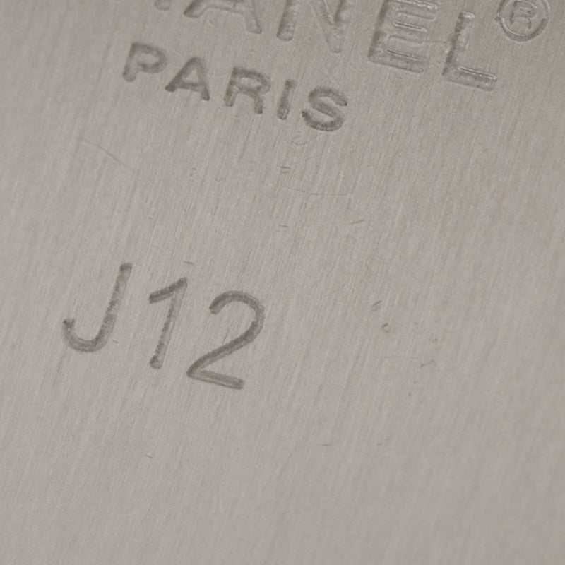 CHANEL J12 33mm 12P diamond H1628 mens white ceramic / SS watch quartz dial