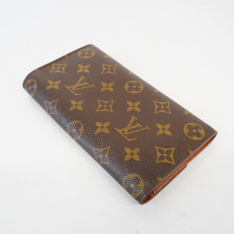 Auth Louis Vuitton Monogram Portomone Credit M61725 Womens Long Wallet (bi-fol