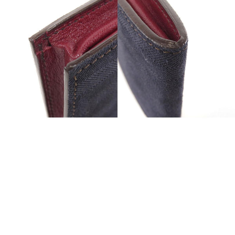 Cartier motif coin case leather canvas mens