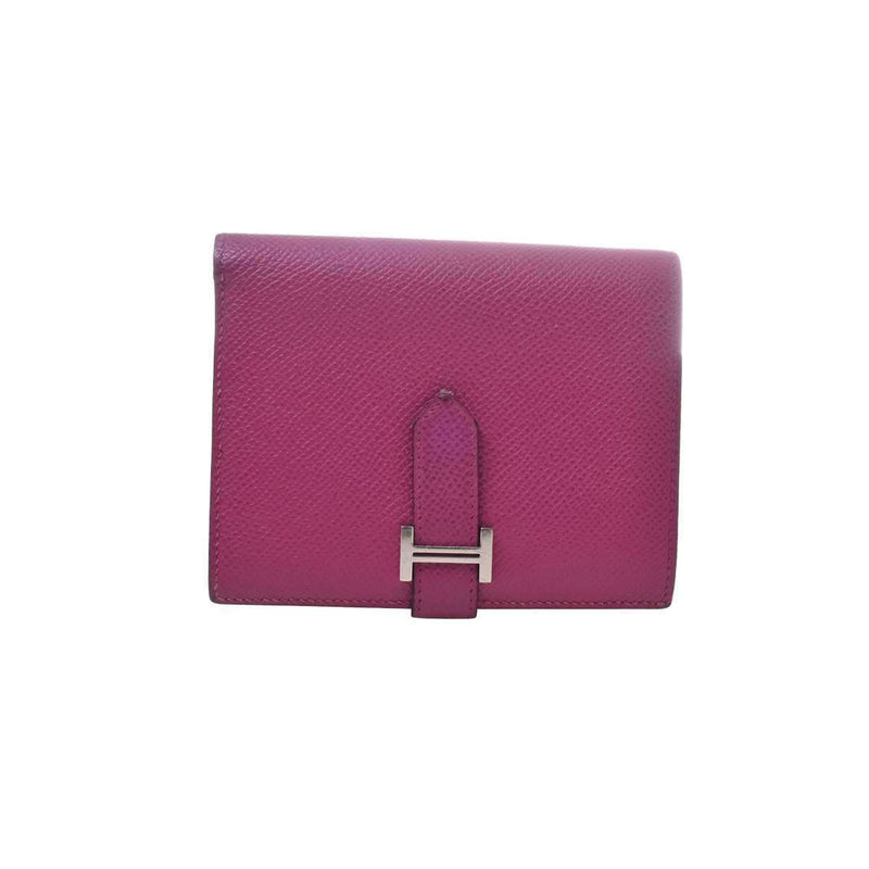 Hermes Bearn Womens Epsom Leather Wallet (bi-fold) Purple