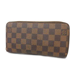 Auth Louis Vuitton Damier Zippy Wallet N60015 MenWomenUnisex Long Wallet (bi-fold)
