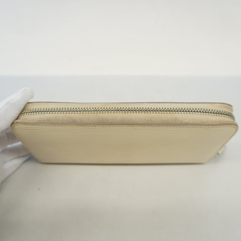 Auth Louis Vuitton Epi Zippy Wallet M6007J Womens Long Wallet LV Off White
