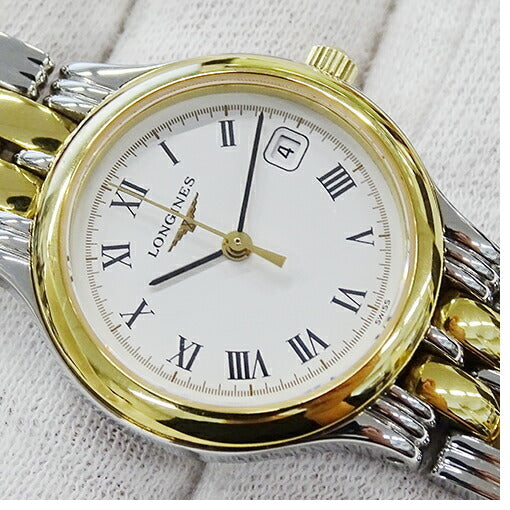 Longines LONGINES L5.149.3 Watch Ladies Date Stainless SS GP Combination Round