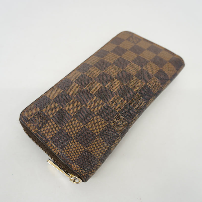 Auth Louis Vuitton Damier Zippy Wallet N60015 MenWomenUnisex Long Wallet (bi-fold)