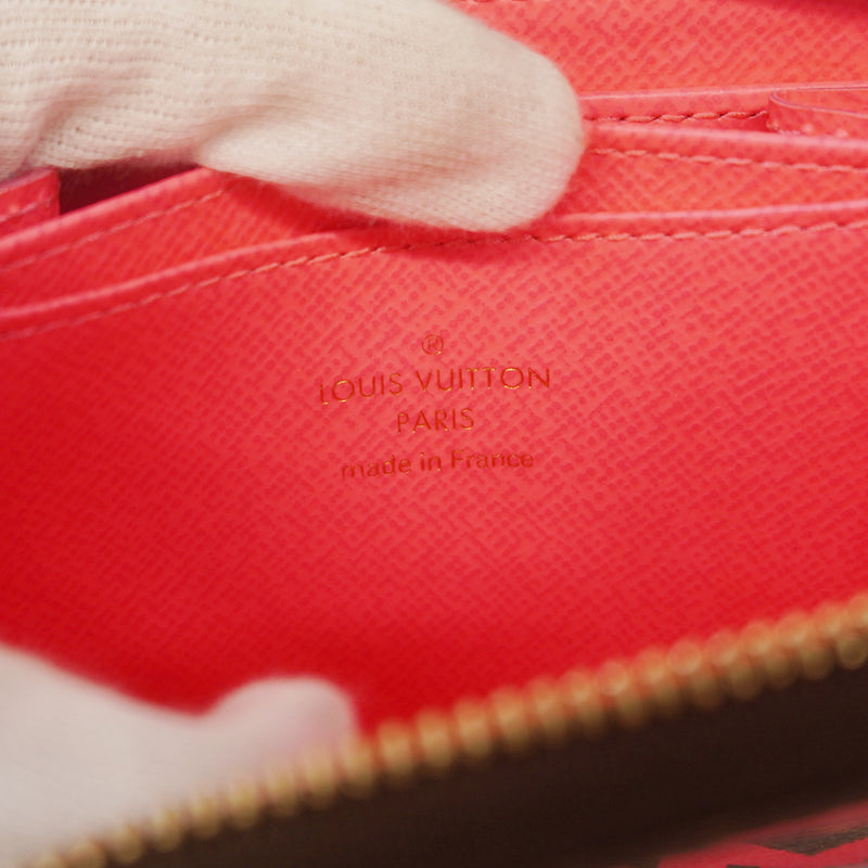 Auth Louis Vuitton Monogram Graffiti Zippy Coin Purse M93707 Womens Coin Purse/coin Case Fuchsia