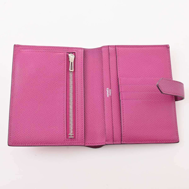 Hermes Bearn Womens Epsom Leather Wallet (bi-fold) Purple