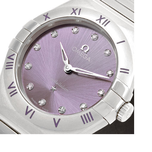 Omega OMEGA Constellation Diamond Index SS Ladies Quartz Watch Violet Dial 131.10.28.60.60.002