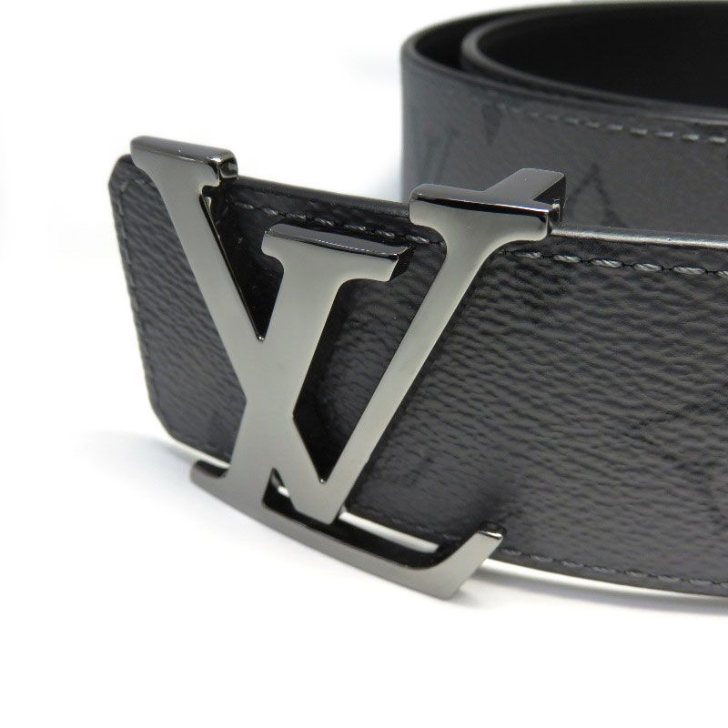 LOUIS VUITTON Monogram Eclipse Reverse Saint Tulle LV Initial 40MM Reversible Belt M0258